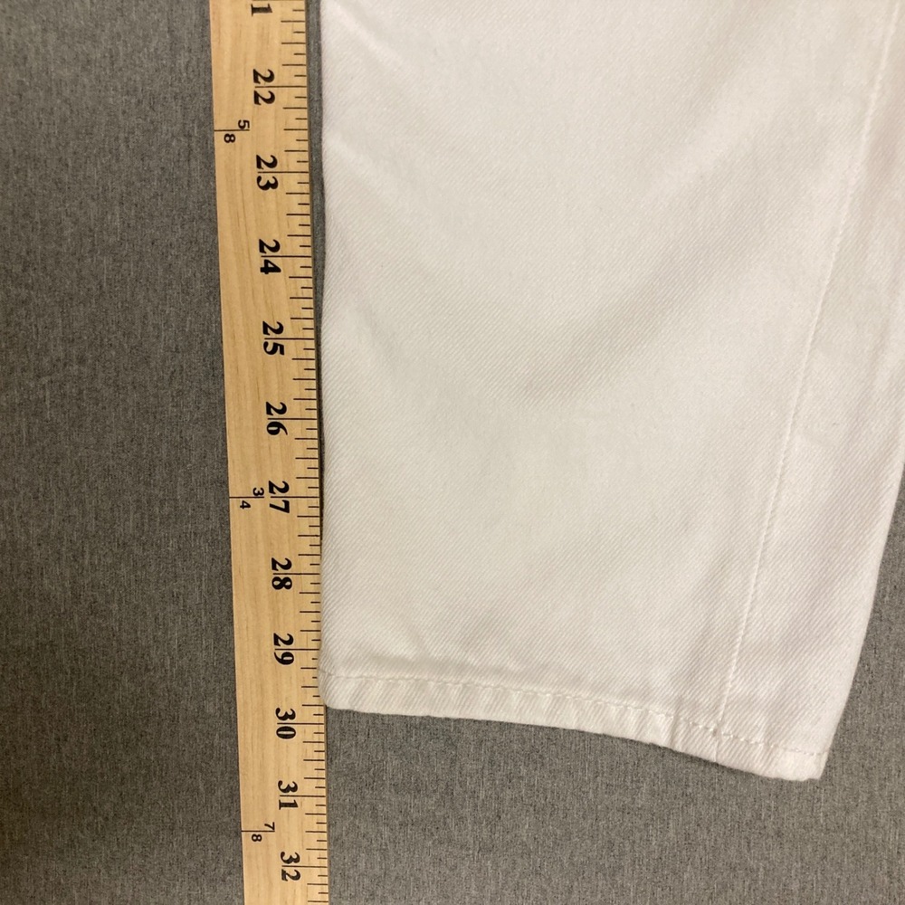 Banana Republic Mens White Organic Cotton Straight Leg Denim Jeans 32x32 - Picture 4 of 7